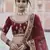 Maroon Heavy embroidery with Hand Worked Pure velvet semi stitched lehenga