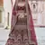 Maroon Heavy embroidery with Hand Worked Pure velvet semi stitched lehenga