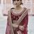 Mesmerizing Maroon hand work and heavy embroidered velvet Semi Stitched Bridal Lehenga