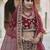 Maroon Heavy embroidery with Hand Worked Pure velvet semi stitched lehenga