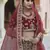 Maroon Heavy embroidery with Hand Worked Pure velvet semi stitched lehenga