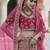 Bewitching Pink hand work and heavy embroidered velvet Semi Stitched wedding Lehenga