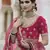 Pink Heavy embroidery with Hand Worked Pure velvet semi stitched lehenga