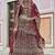 Maroon Heavy embroidery with Hand Worked Pure velvet semi stitched lehenga
