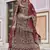 Maroon Heavy embroidery with Hand Worked Pure velvet semi stitched lehenga