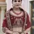 Maroon Heavy embroidery with Hand Worked Pure velvet semi stitched lehenga