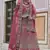 Pink Heavy embroidery with Hand Worked Pure velvet semi stitched lehenga
