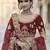 Maroon Heavy embroidery with Hand Worked Pure velvet semi stitched lehenga