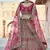 Pink Heavy embroidery with Hand Worked Pure velvet semi stitched lehenga