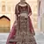 Maroon Heavy embroidery with Hand Worked Pure velvet semi stitched lehenga