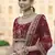 Maroon Heavy embroidery with Hand Worked Pure velvet semi stitched lehenga