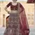 Maroon Heavy embroidery with Hand Worked Pure velvet semi stitched lehenga