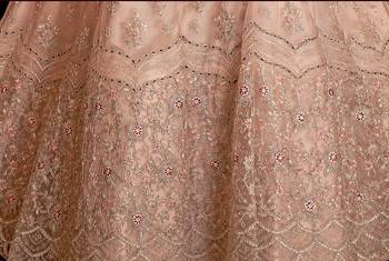 Baby-pink embroidered net salwar 5