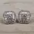 Rhodium Plated Pink Stone Embellished American Diamond Earring 216ED629