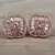 Rose Gold Plated Pink Embellished American Diamond Earrings 216ED631