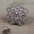 Rhodium Plated Pink Stone Embellished Adjustable American Diamond Ring 216ED635