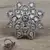 Rhodium Plated Adjustable American Diamond Ring 216ED636