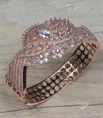 Rose Gold Plated CZ Embellished American Diamond Bracelet BD600