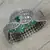 Rhodium Plated Emerald Embellished American Diamond Bracelet BD601
