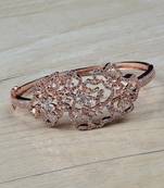 Rose Gold Plated CZ Embellished American Diamond Bracelet BD603