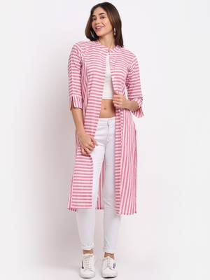 Largish Cotton Pink Straight Shrug 2