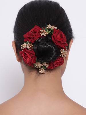 Red crystal hair-accessories 5