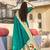 Green woven banarasi silk saree with blouse