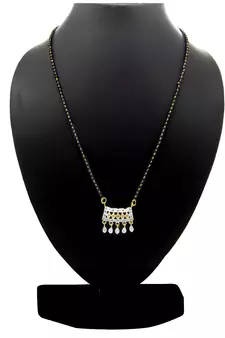 Gold american diamond mangalsutra