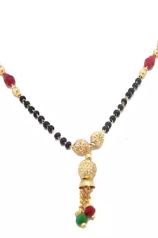 Gold bead mangalsutra