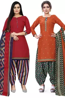 Multicolor printed cotton salwar