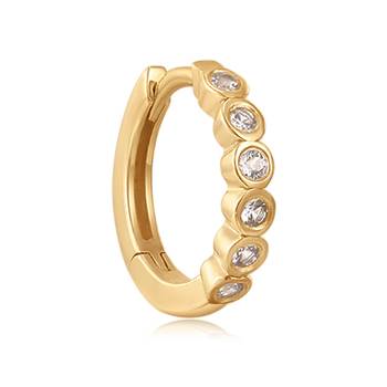 Designer Gold diamond hoop nose-ring nose pin 1
