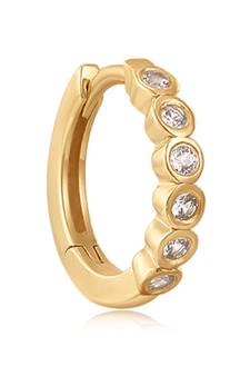 Designer Gold diamond hoop nose-ring nose pin