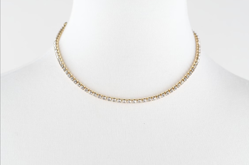 Gold diamond Adjustable Choker necklaces 2