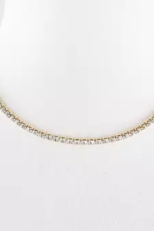 Gold diamond Adjustable Choker necklaces
