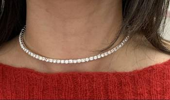 Gold diamond Adjustable Choker necklaces 1
