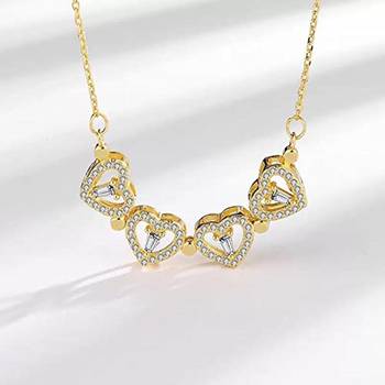 2 IN 1 Gold diamond Magnetic Love necklaces perfect for gift 1