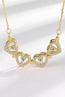 2 IN 1 Gold diamond Magnetic Love necklaces perfect for gift