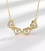2 IN 1 Gold diamond Magnetic Love necklaces perfect for gift
