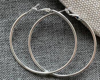  Classic medium sized silver hoops to be bold 1