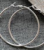  Classic medium sized silver hoops to be bold