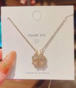 2 IN 1 Gold diamond Magnetic Love necklaces perfect for gift