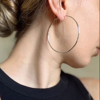  Classic medium sized silver hoops to be bold 2
