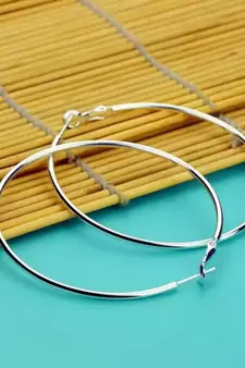 Silver hoops