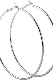 Classic Medium sized silver hoops to be bold
