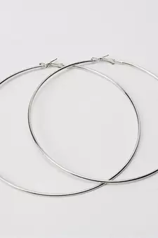 Classic Large Sized Silver hoops to be BOLD