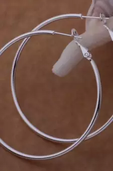 Silver hoops