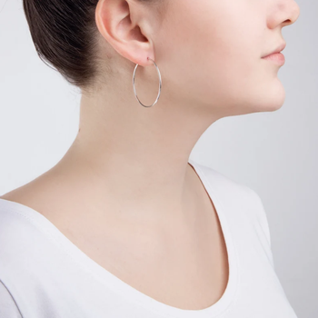 Classic small sized silver hoops to be bold 1