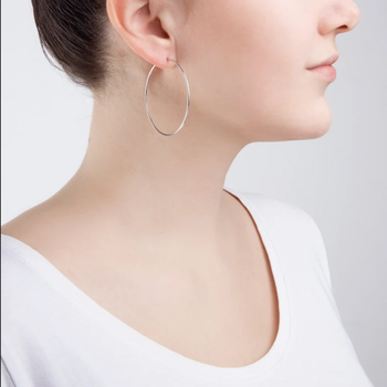 Classic Small Sized Silver hoops to be BOLD 1