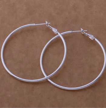 Classic Small Sized Silver hoops to be BOLD 2