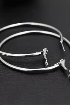 Silver hoops